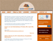 Tablet Screenshot of kidscodecamp.com